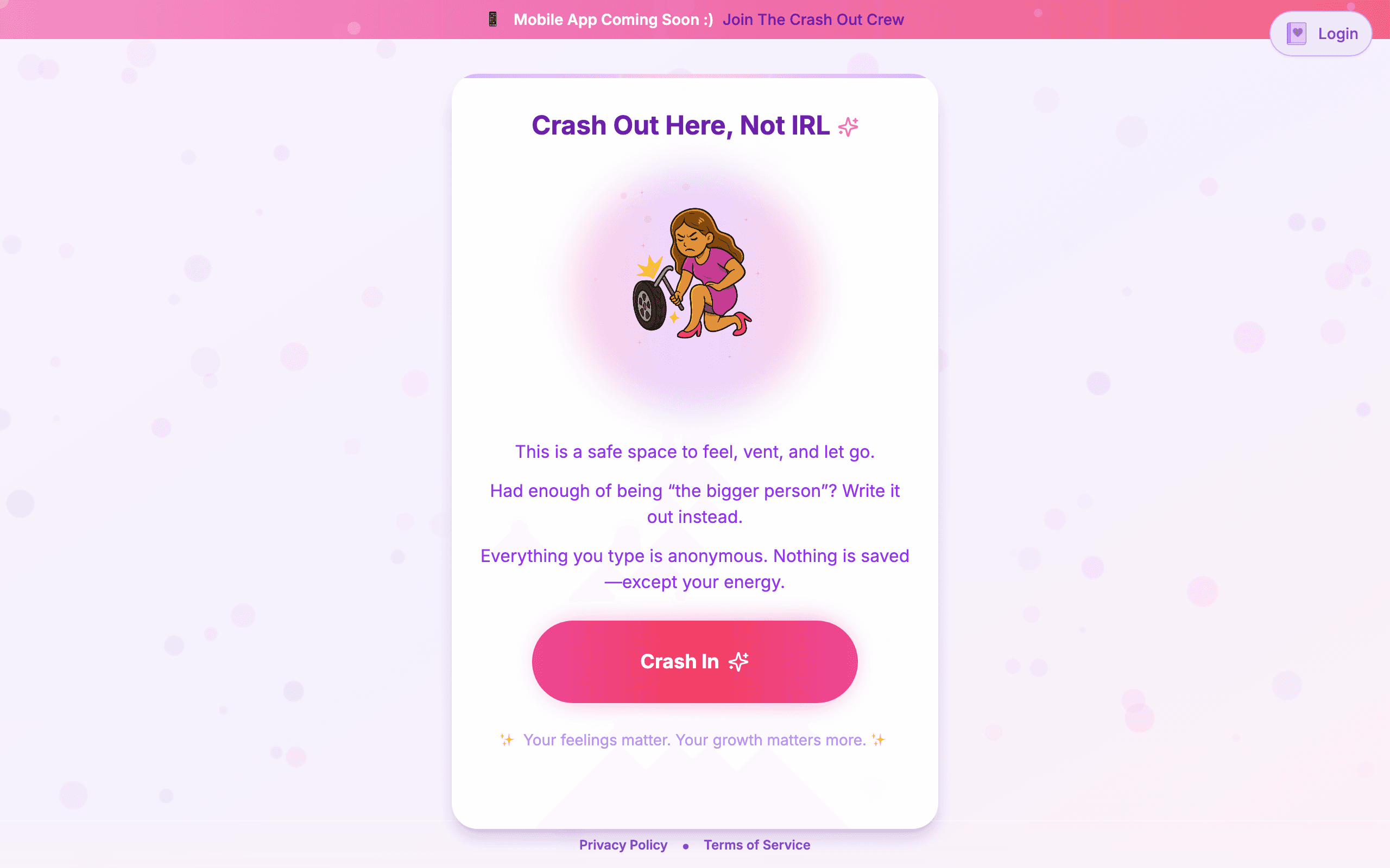 Crash Out Diary screenshot 1